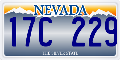 NV license plate 17C229