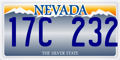 NV license plate 17C232