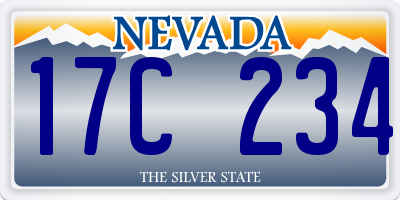 NV license plate 17C234