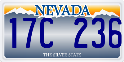 NV license plate 17C236