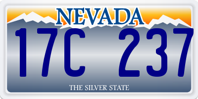 NV license plate 17C237