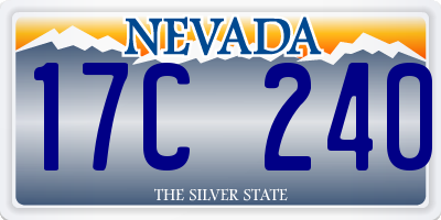 NV license plate 17C240