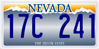 NV license plate 17C241