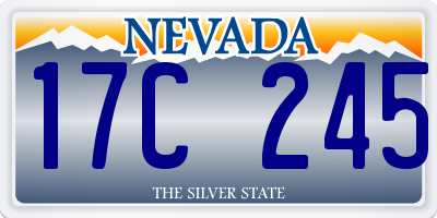 NV license plate 17C245