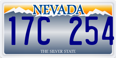 NV license plate 17C254