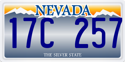 NV license plate 17C257