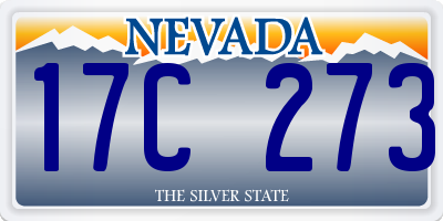 NV license plate 17C273