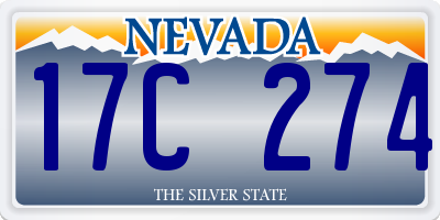 NV license plate 17C274