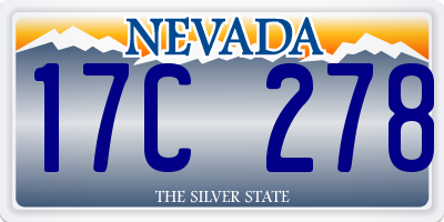 NV license plate 17C278