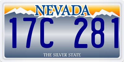 NV license plate 17C281