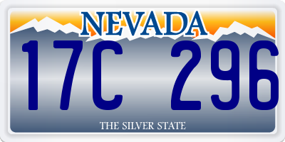 NV license plate 17C296