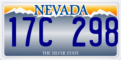 NV license plate 17C298