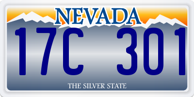 NV license plate 17C301