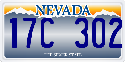 NV license plate 17C302