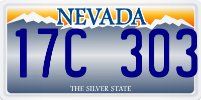 NV license plate 17C303