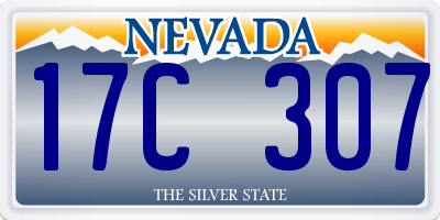 NV license plate 17C307