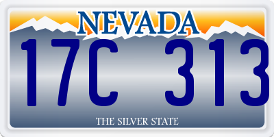 NV license plate 17C313