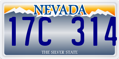 NV license plate 17C314