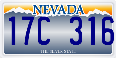 NV license plate 17C316