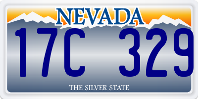 NV license plate 17C329