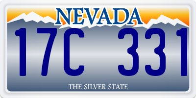 NV license plate 17C331
