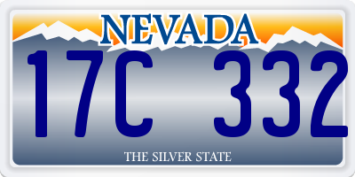 NV license plate 17C332