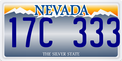 NV license plate 17C333