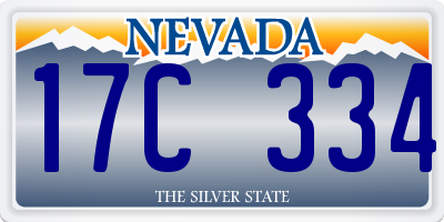 NV license plate 17C334