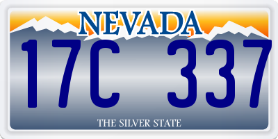 NV license plate 17C337