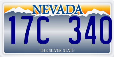 NV license plate 17C340