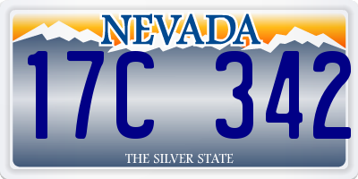 NV license plate 17C342