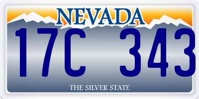 NV license plate 17C343