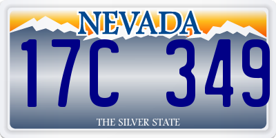 NV license plate 17C349
