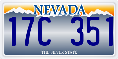 NV license plate 17C351