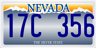 NV license plate 17C356