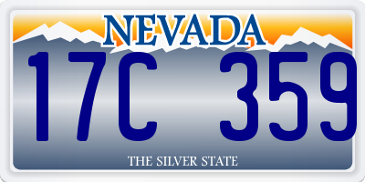 NV license plate 17C359