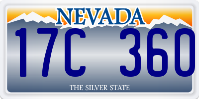 NV license plate 17C360