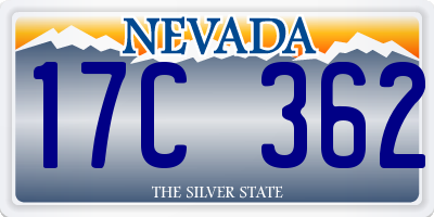 NV license plate 17C362