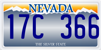 NV license plate 17C366