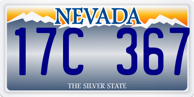 NV license plate 17C367
