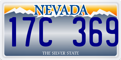 NV license plate 17C369