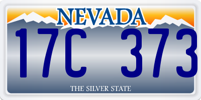 NV license plate 17C373