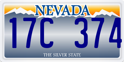 NV license plate 17C374