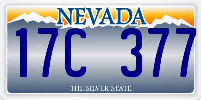 NV license plate 17C377