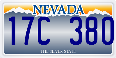 NV license plate 17C380
