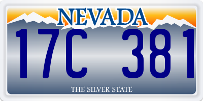 NV license plate 17C381