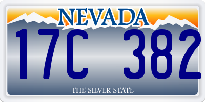 NV license plate 17C382