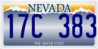 NV license plate 17C383