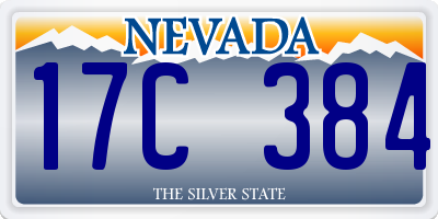 NV license plate 17C384