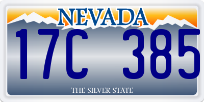 NV license plate 17C385